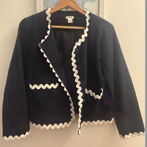 Gorgeous JCrew Navy + White Blazer